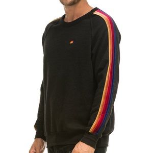 Aviator Nation Velvet Velour Stripe Sweatshirt